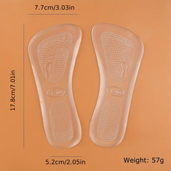 Anti Slip Transparent Foot Arch Support Insole with Particles