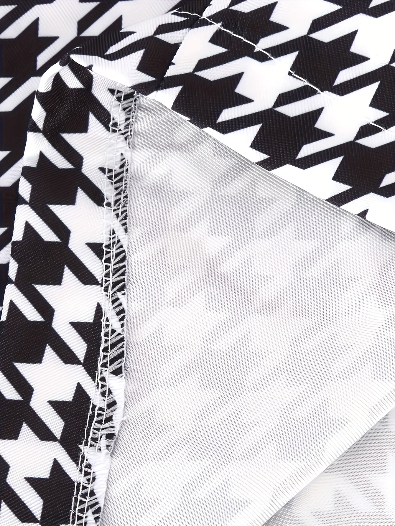  Houndstooth Print Suit Coat & Shorts Set