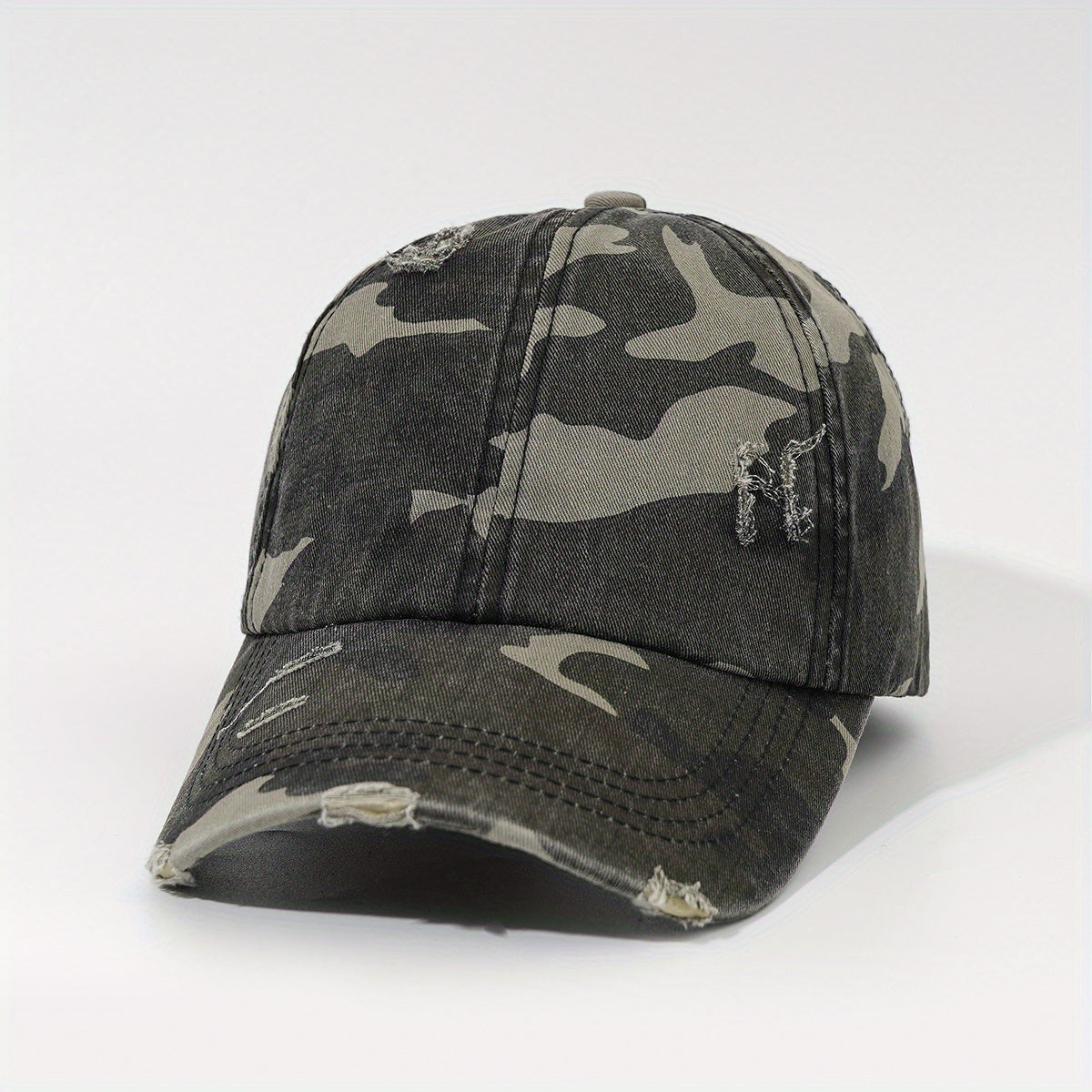 Leopard Print Ponytail Baseball Cap Sun Hat