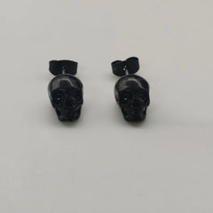 Explosive Gothic Skull Head Stud Earrings