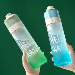 Outdoor Fitness Water Cup 650ml Large Capacity Bottle Spray Water Portable