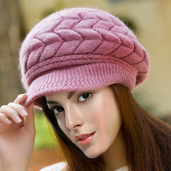 Women's Knitted Beanie Hat Winter Warm Beret Cap