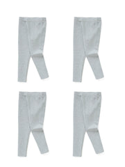 4 Pack Girls Basic Leggings Ankle Length Tights Pants