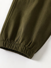 Boys Elastic Waist Cargo Jogger Pants with Pocket