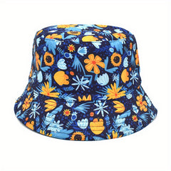 Cartoon Pattern Print Bucket Hat Lightweight Mushroom Whale Sun Hat