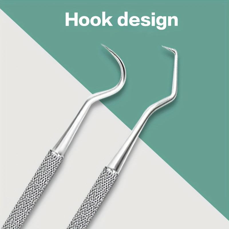 Stainless Steel Toothpick & Floss Set for Home & Travel