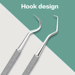 Stainless Steel Toothpick & Floss Set for Home & Travel