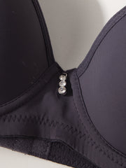 3pcs Solid T Shirt Bras Comfy & Breathable Push Up Bra Women's Lingerie