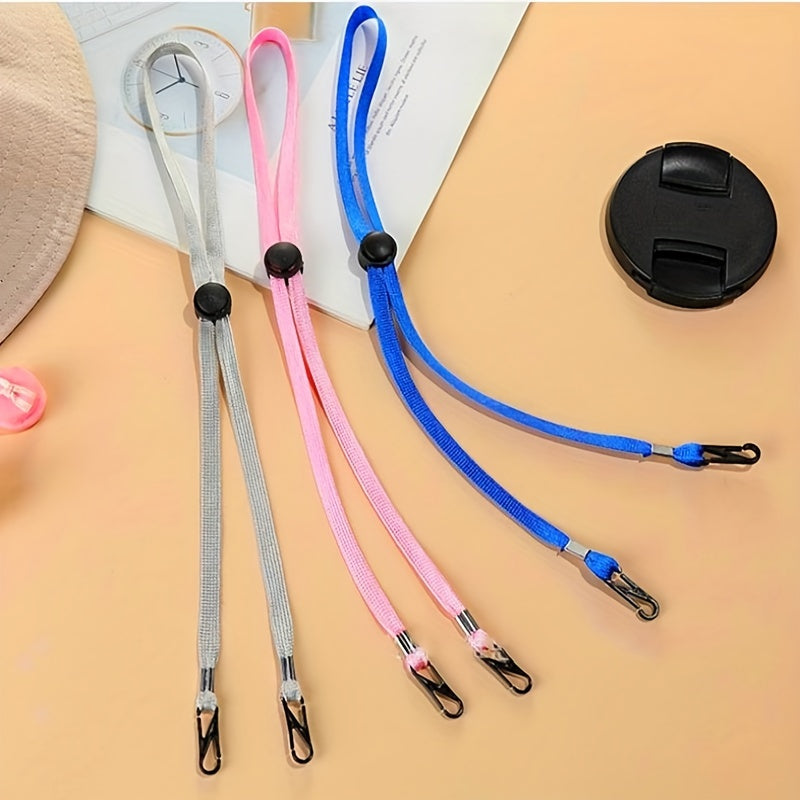 2pcs Fisherman Hat Windproof Rope Anti-falling Sun Hat Belt Cloth Lanyard