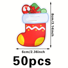 50pcs Christmas Stocking Lollipop Decorations for Family Party
