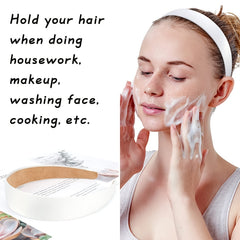 10pcs Satin Hairband Wide Headbands Women Non Slip Plain Head Bands