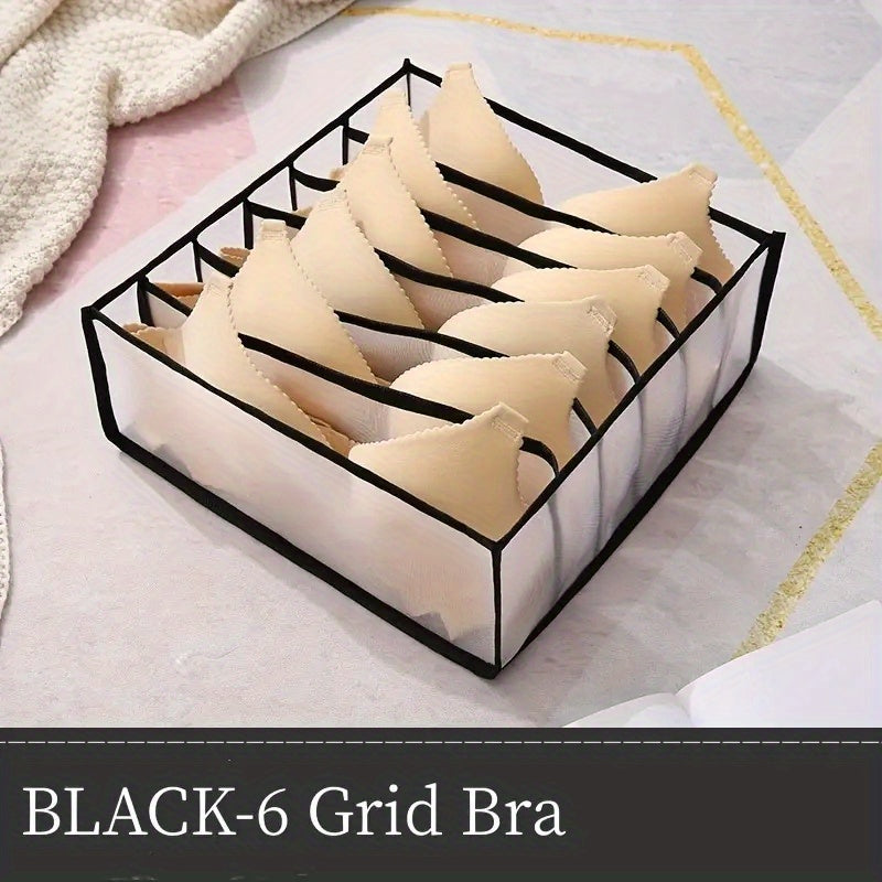 Grid Storage Box for Underwear, Socks, and Bras - Home and Bedroom Organizer
