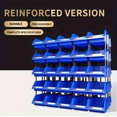 8pcs Plastic Stackable Storage Bins Parts Storage Organizer Garage Supplies