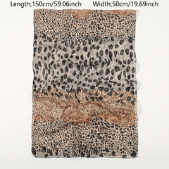 Bohemia Chiffon Scarf Vintage Leopard Animal Print Shawl