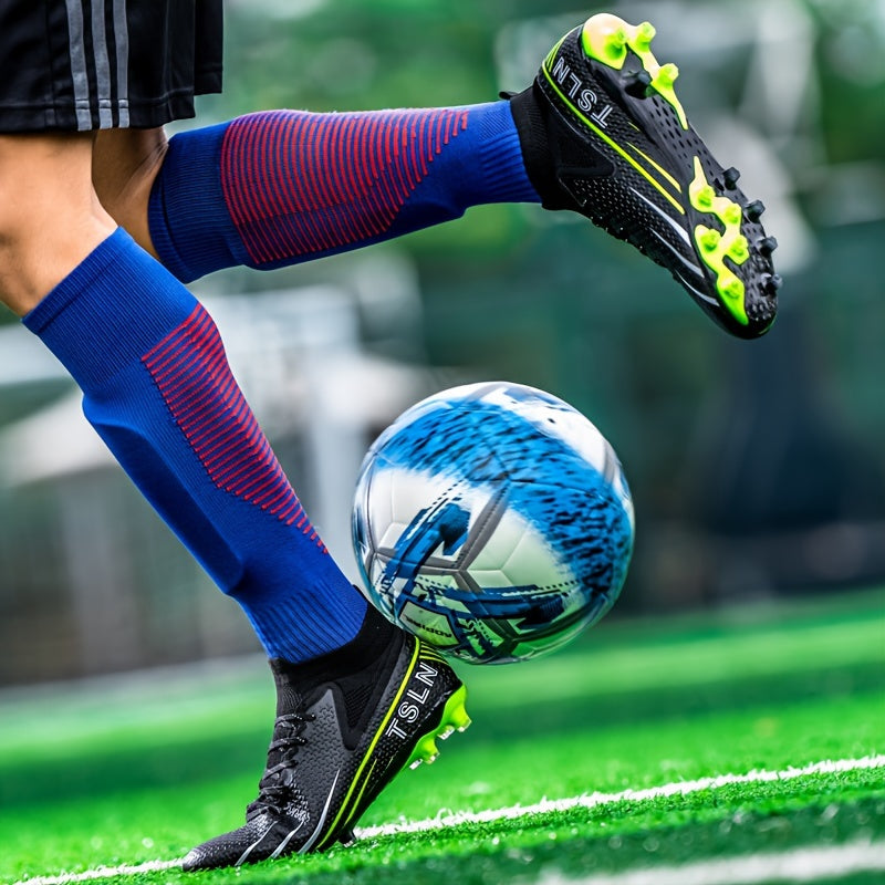 Boy's High Top Spiked Football Cleat - Non Slip and Breathable
