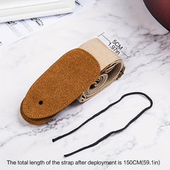 Leather Woven Wooden Guitar Strap Folk Electric Classical Guitars