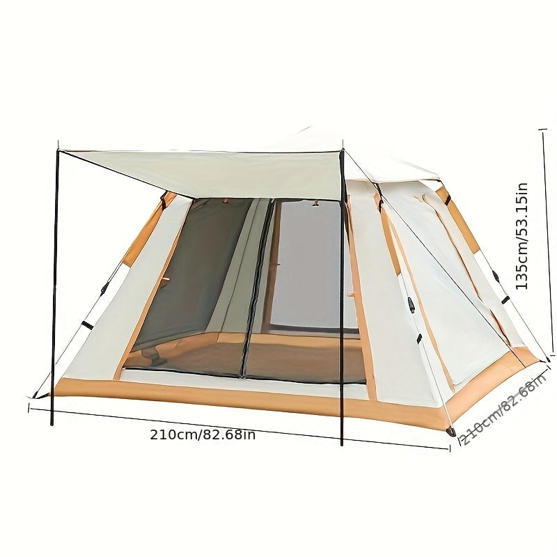 Windproof Camping Tent with Poles, Rainproof, Suitable for Camping