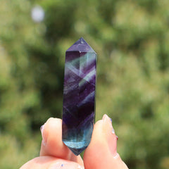 Natural Fluorite Double Pointed Pillar Crystal