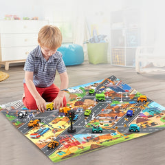 Kids Traffic Game Map Play Mat Kids Carpet Rug