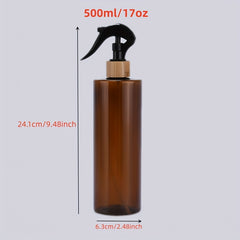 Brown Empty Spray Bottle Pump Cleaning Agent Hand Buckle Plastic Bottle
