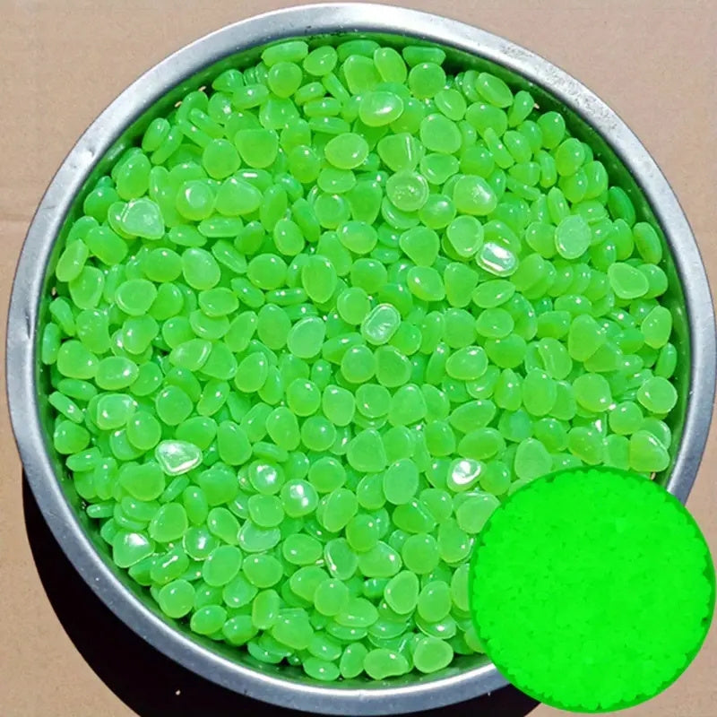 100pcs Light Luminous Glowing Stones Multicolor Glow Stone for Gardens