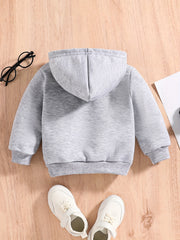 Boys Letter Print Hoodie Sweatshirt Top