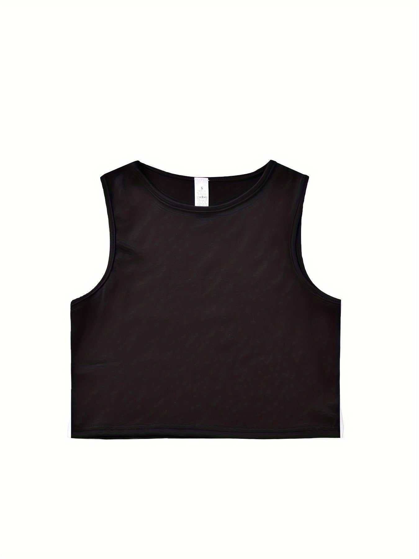 2pcs Solid Tank Tops Crew Neck Sleeveless Top Women's Lingerie