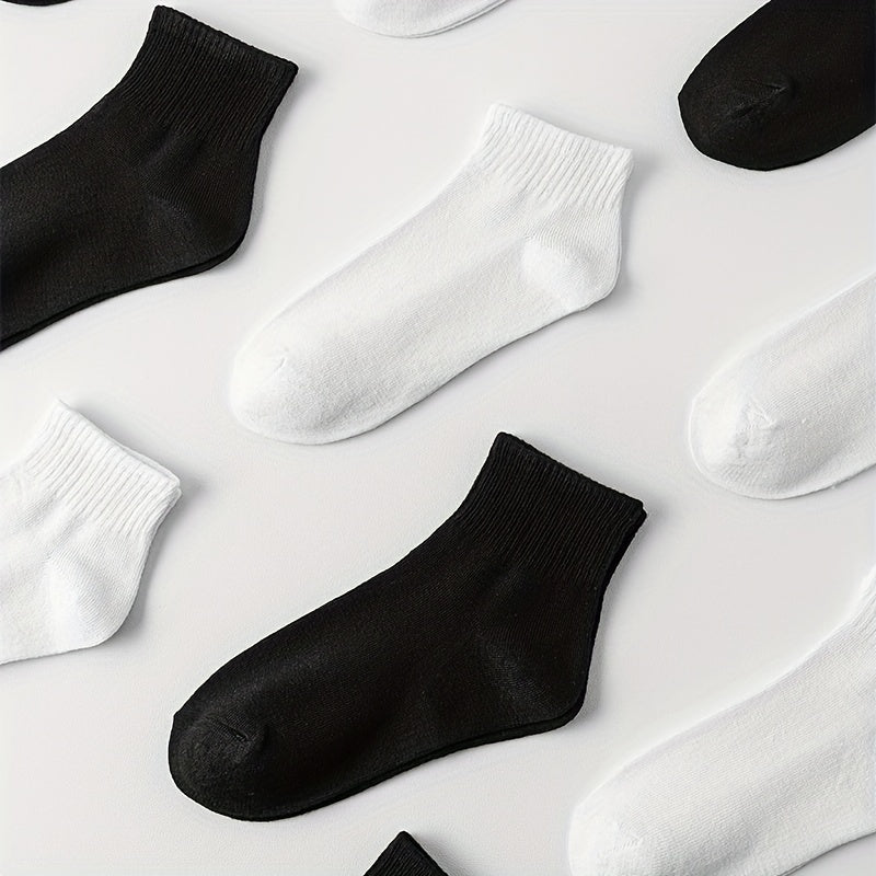 10 Pairs Solid Comfy Short Socks Women's Stockings & Hosiery