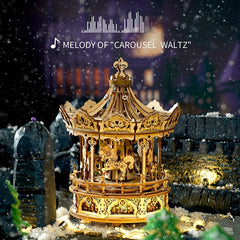 DIY 3D Wooden Carousel Music Box - Adult/Children Gift