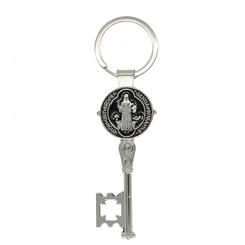Bohemian Key Shape Keychain Pendant Vintage Silvery Golden Bag Keyring Ornament