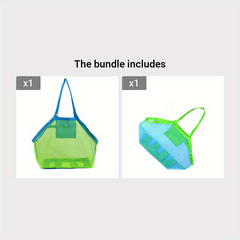 Kids Beach Toy Mesh Bag Seashell Tote for Shells & Toys