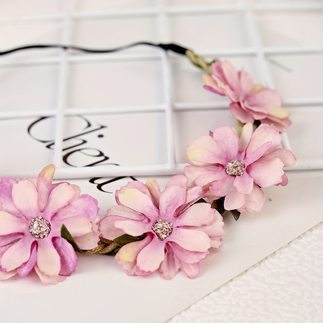 Boho Flower Wreath Hair Band Sweet Garland for Women Girls