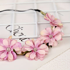Boho Flower Wreath Hair Band Sweet Garland for Women Girls