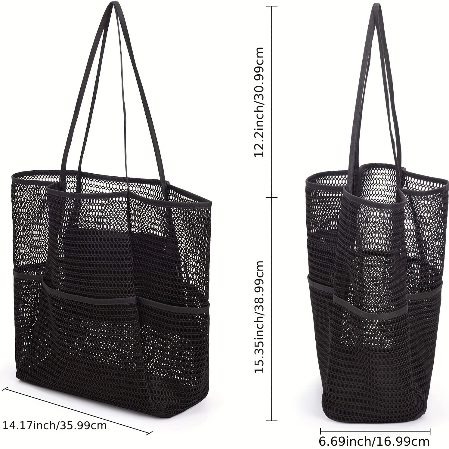 Large Capacity Mesh Beach Tote Bag Travel Swimming Storage Toiletry Bag