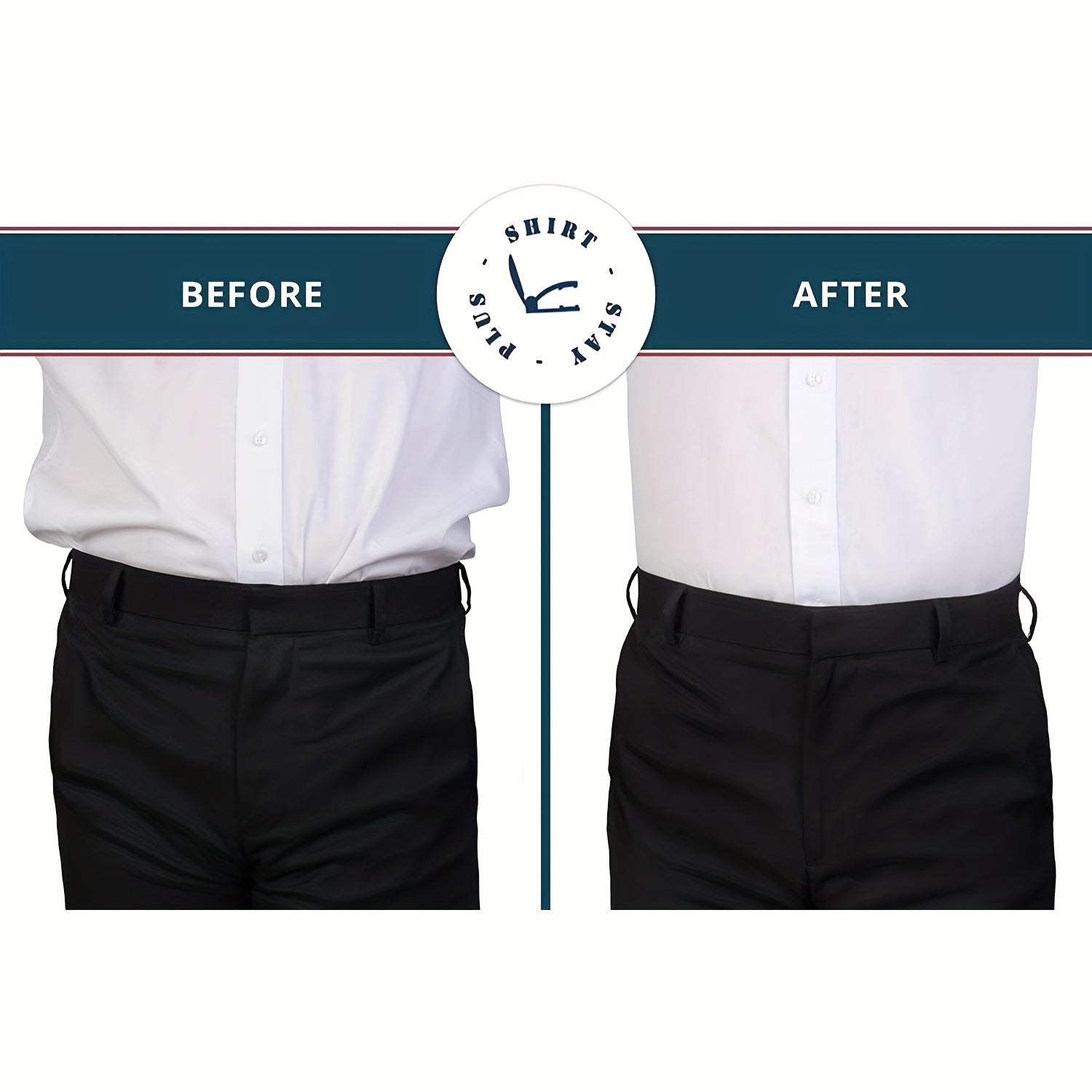 Men's Shirt Wrinkle Resistant Suspender Clip 3 Clips