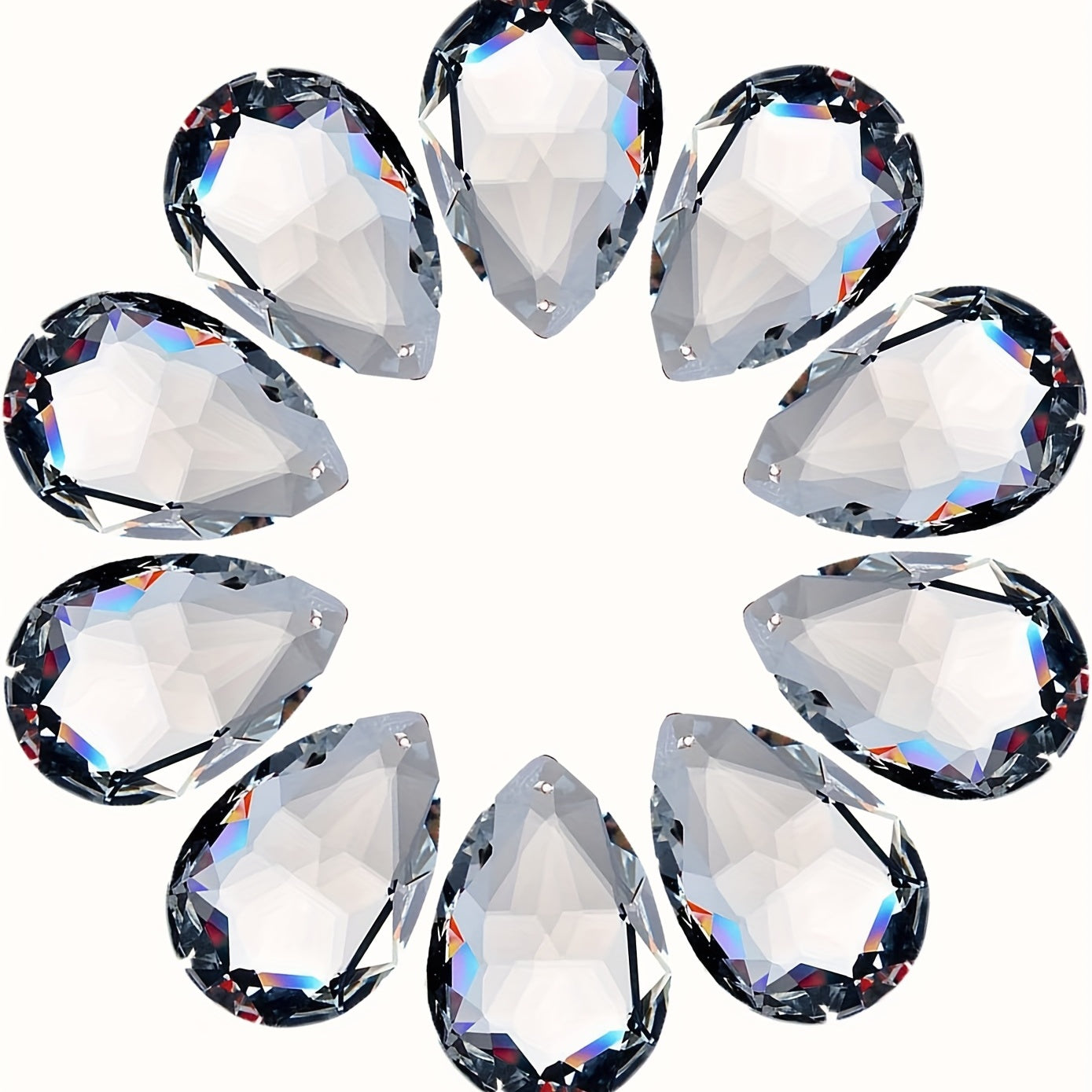 2pcs Crystal Pendant 38mm Sunlight Catcher Glass Chandelier DIY Hanging Pendant