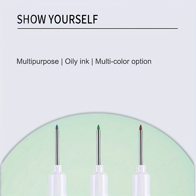 3pcs Deep Hole Lengthened Head Marker Pen Ceramic Tile Deep Hole Marker Pen