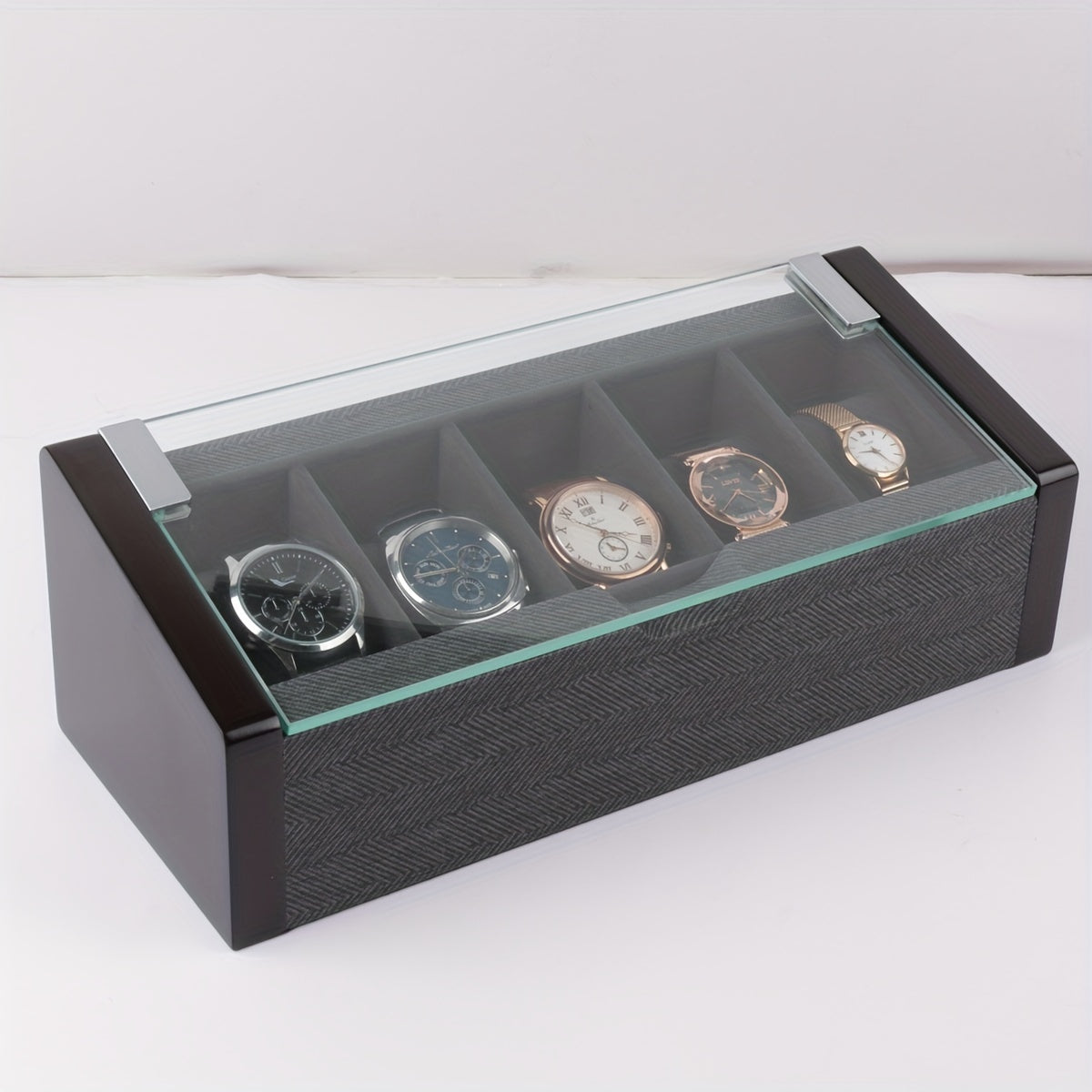 Vintage Watch Box with Sunroof & Five Display Boxes