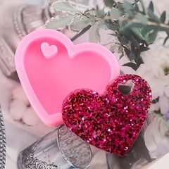 Heart Pendant Keychain Silicone Mold for DIY Jewelry