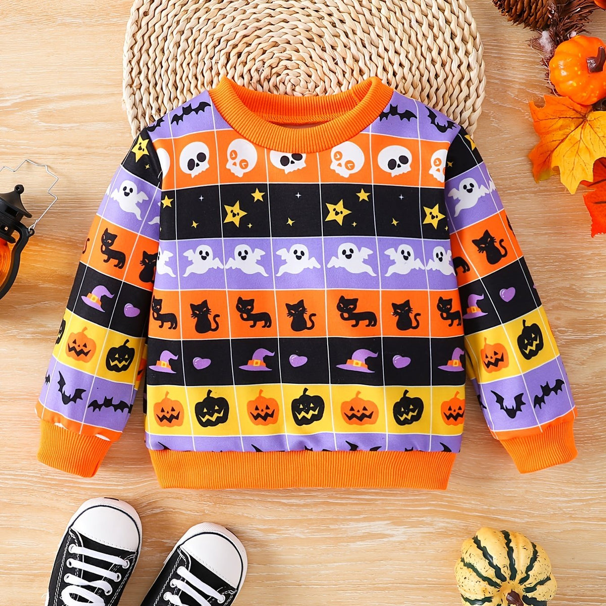 Baby Girls Cartoon Halloween Sweatshirt