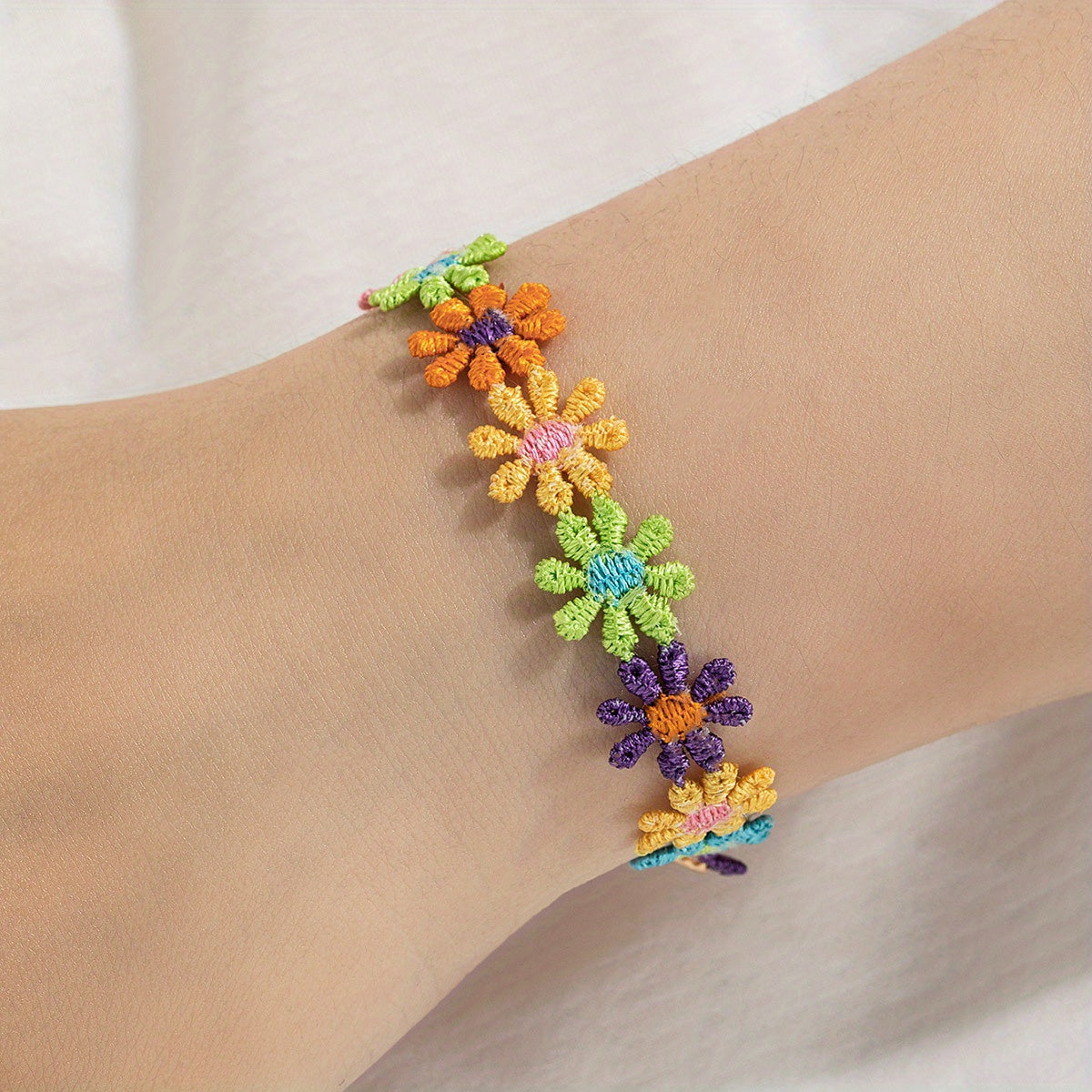 Colorful Flower Fabric Ladies Choker Necklace - Party Favors