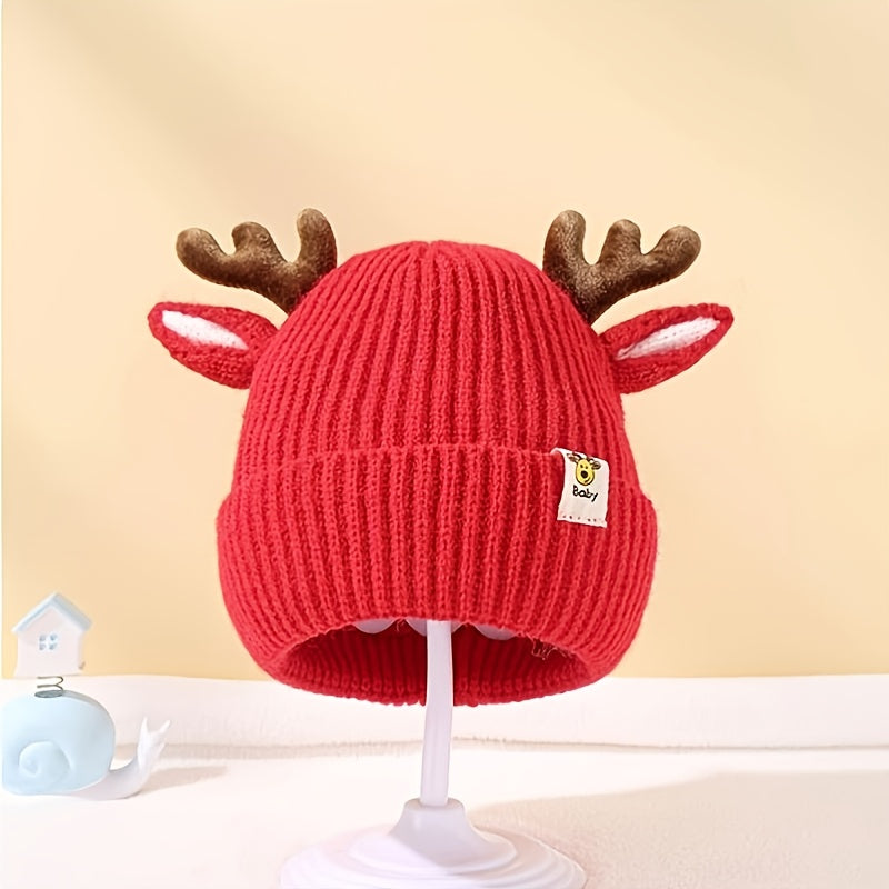 Christmas Antlers Warm Baby Knitted Hat