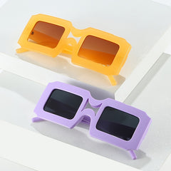 Square Frame Candy Sunglasses Y2K Stylish Shades Eyeglasses