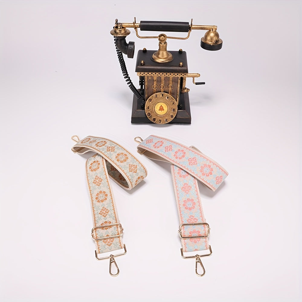 Vintage Pattern Wide Bag Strap Lightweight Adjustable All Match Strap