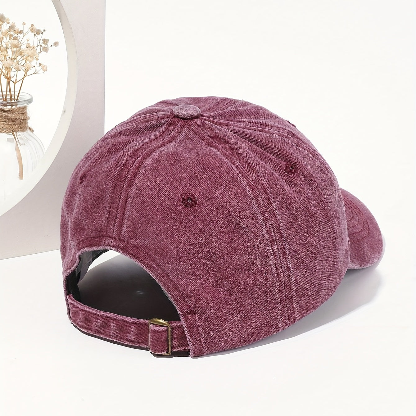 Distressed Patch Baseball Cap Cotton Adjustable Unisex Dad Hats Casual