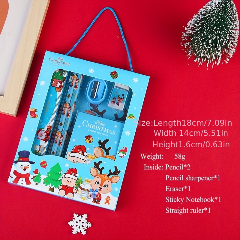 6pc Christmas Stationery Set Learning Gift Prizes