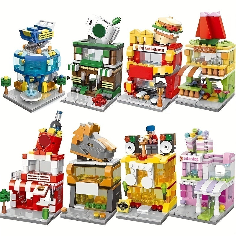 Mini Street View Building Blocks Set