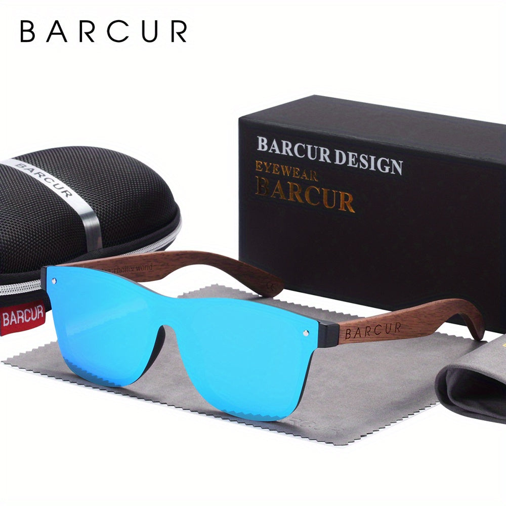 Men's Wooden UV400 Sunglasses for Outdoor Activities