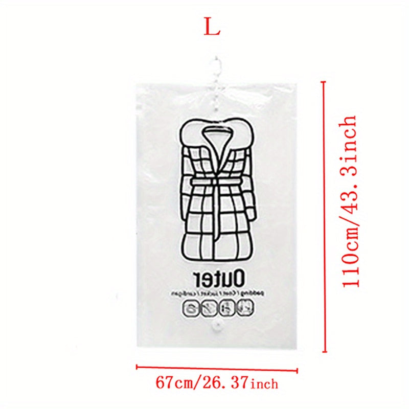 Transparent Vacuum Storage Bag Clothes Organizer Saver