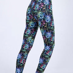 Floral Print Yoga Pants High Waist Leggings
